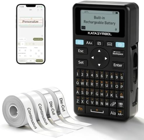 SUPVAN E11 Keyboard & Bluetooth Label Maker Machine with 4 Tapes