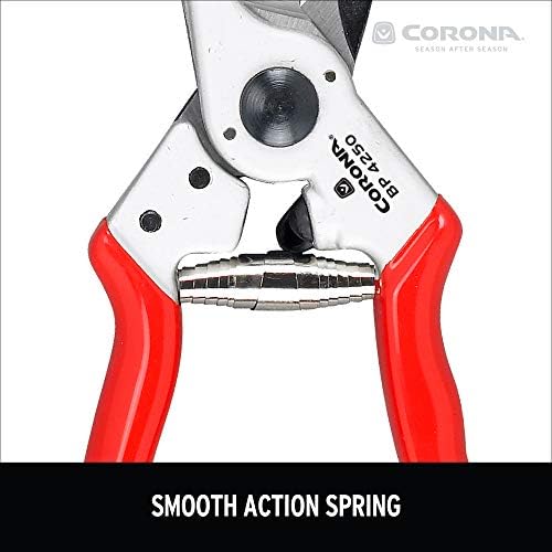 Corona BP 4250 Forged Steel Aluminum Handles Bypass Hand Pruner - 1 inch Cut Capacity Stem and Branch Garden Shears, Red (Pack of 6)