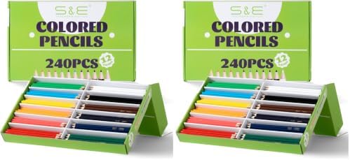 S & E TEACHER'S EDITION Colored Pencils, 240Pcs (Pack of 2)