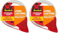 Scotch Long Lasting Storage Shipping Packaging Tape, 1.88" x 38.2 yd, 1 Roll with Dispenser (3650S-RD-ESF) (Pack of 2)
