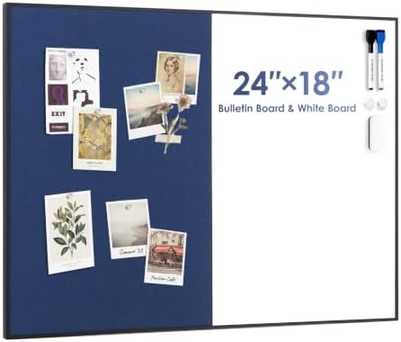 ARCOBIS Cork Board White Board Combo for Wall