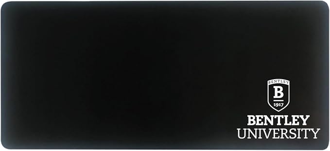 Bentley University Classic Cloth Desk Mat, Durable Office Supplies, Non-Slip Base, Responsive Desk Pad with Smooth Cloth Surface, Black