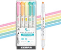 Zebra Pen MILDLINER No Bleed Highlighter, Assorted, Dual Tip, 5-Pack