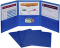 C-Line 3-Pocket Tri-Fold Heavyweight Poly Portfolios, Blue, Box of 24 (33945-24)