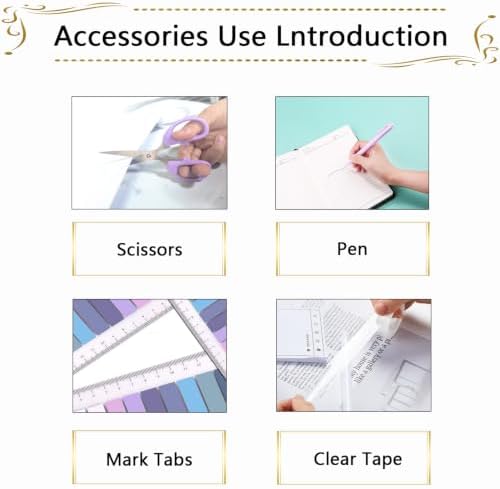 Office Supplies,Purple Desk Accessories,Stapler and Tape Dispenser Set for Women with Stapler,Tape Dispenser,Staple Remover,Staples,Clips,Scissors and Tabs,Gift for Student,Teacher,Coworkers,Business