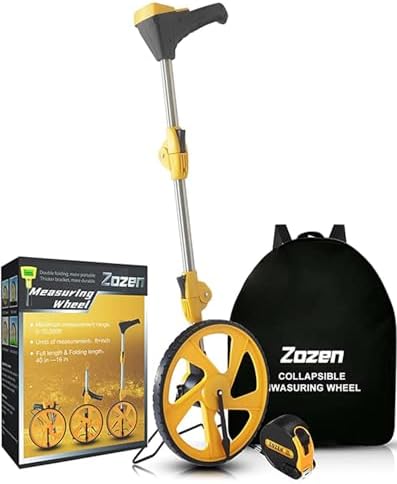 Zozen Measuring Wheel Digital Display, Feet/Meters, Foldable Measure Wheel