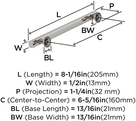 Amerock 6-5/16" Everett Polished Nickel Drawer Pull