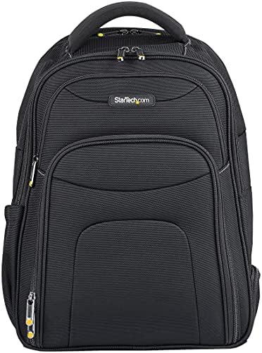 StarTech Unisex Backpack, Laptop/Tablet Pockets, Nylon, Black