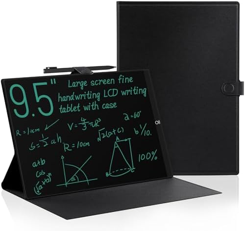 LCD Writing Tablet for Adults: 9.5 Inch Drawing Board with PU Leather Case
