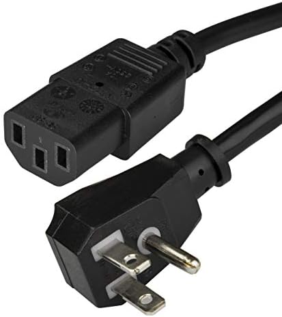 StarTech.com 6ft (2m) Computer Power Cord, Flat NEMA 5-15P to C13, 10A 125V, 18AWG, Black Replacement AC Power Cord, PC Power Supply Cable, Monitor/Printer Power Cable - UL Listed (PXTF1016)