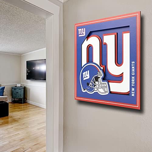YouTheFan NFL New York Giants 3D Logo Series Wall Art