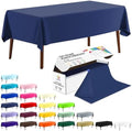 CXPSINC 54 Inch X 100 Feet Plastic Table Cover Roll Disposable Tablecloth with Slide Cutter for All Type/Shape Tables | Party, Banquet, Birthdays, Weddings(Navy Blue, 100 Feet)