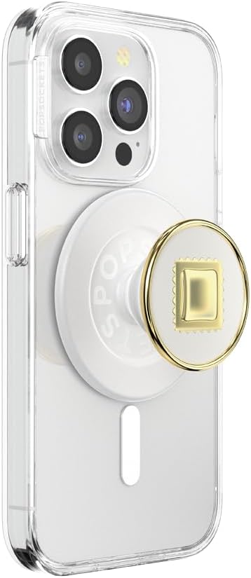 PopSockets Phone Grip for MagSafe, Magnetic Holder- Raviolo | Removable, For Kindle / Android / iPhone, With Magnet, Gold, Enamel, Designs