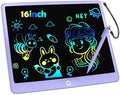 LCD Writing Tablet Doodle Board,16 Inch Colorful Drawing Pad for Kids,Mess Free Coloring for Toddlers Toys Gifts for 3 4 5 6 7 8 Year Old Girls Boys Home School Office Handwriting Tablet -Purple