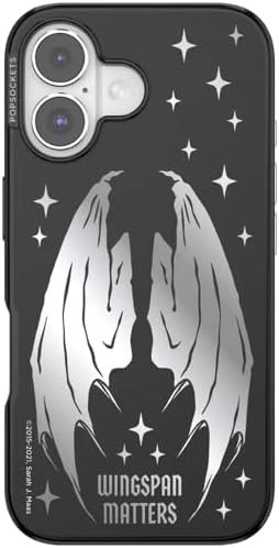 PopSockets iPhone 16 Phone Case with MagSafe- Wingspan | Magnetic, Wireless Charging, Camera & Drop Protection, Bookish, Acotar, Throne, Glass, Sarah