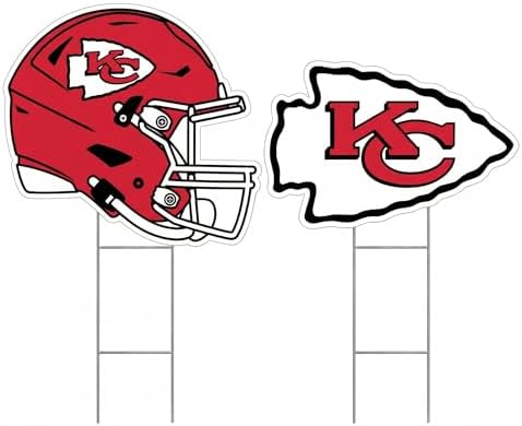 NFL Logo & Helmet 2 Pack Yard Sign Set