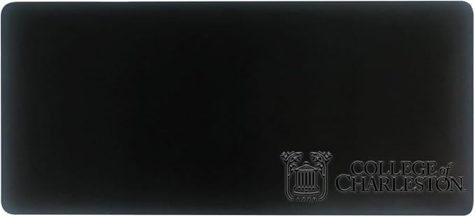 College of Charleston Alumni Desk Mat, Durable Office Supplies, Non-Slip Base, Responsive Desk Pad with Smooth Surface, Black