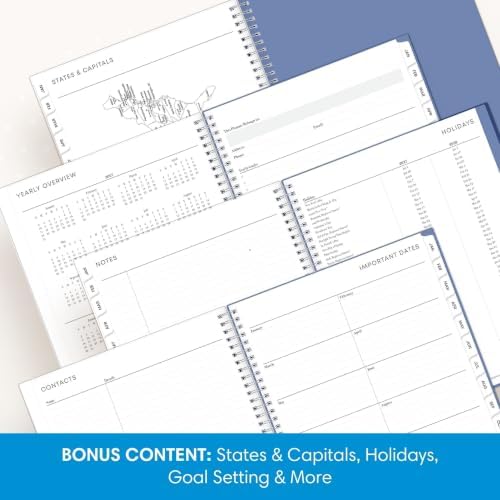 Blue Sky 2027 Weekly & Monthly Planner Calendar, 8.5"x11", Lindley
