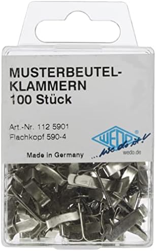 Wedo 112 5901 1.8 cm Flat Head Metal Paper Fastener (Pack of 100)
