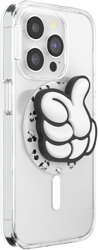 PopSockets Phone Grip for MagSafe, Magnetic Holder- PopOut Thumbs Up | Removable, For Kindle / Android / iPhone, With Magnet, Disney, Mickey Mouse, Minnie, Fun, Cool, Unique