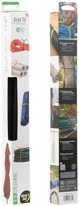 Nite Ize Gear Tie Original ProPacks - Reusable Rubber Twist Ties for Indoor & Outdoor Use - Bendable Wire Interior - Durable Rubber Exterior - Secure Grip - Black, 32" (12 Pack)