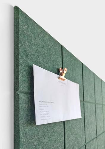 Felt Bulletin Board Tiles | Modern Cork Board Alternative | Large Cork Boards for Walls | Aesthetic Felt Wall Panels for Office & Home Decor | Pinboard & Photo Board (12-Pack) | Tree