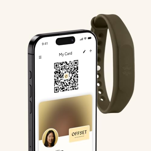 Blinq NFC Digital Business Card - Wristband - Tap to Share (Olive)