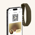 Blinq NFC Digital Business Card - Wristband - Tap to Share (Olive)