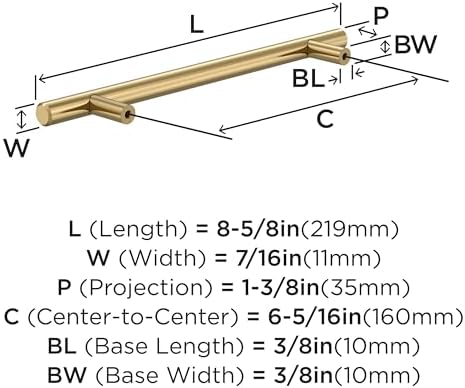 Amerock 6-5/16" Bar Pulls Champagne Bronze Drawer Pull