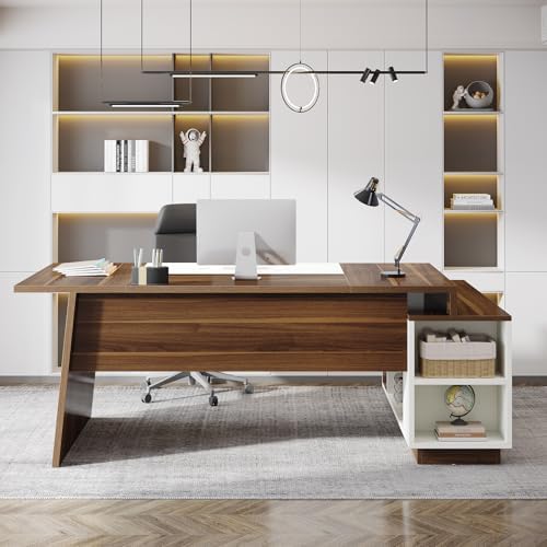 Tribesigns 70.5" L-Shaped Executive Office Desk, Large Computer Desk