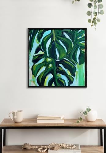 Kate and Laurel Sylvie Blank Framed Canvas Wall Art, 22x22 Black Beaded, Vintage Modern Empty Canvas for Paint-Your-Own Art, Ready to Paint Premium Canvas Already Framed