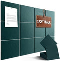 48" x 36" Large Felt Bulletin Board 1/2" Thick, Forest Green