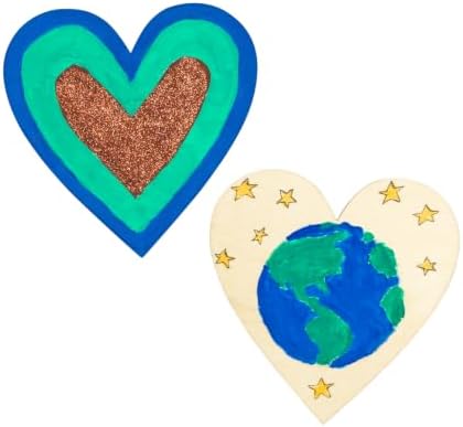 Colorations Decorate Your Own Wood Magnetic Hearts | Ages 4+, PreK+, Personalize & Create Unique Designs, Kids Craft