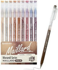 9 Colored Gel Pens Set, 0.6mm Fine Point for Black Paper & White Paper, Pens for Journaling, Adult Coloring Books, Bible, Drawing, Note Taking, Art & Journaling Supplies (Murad Colors)