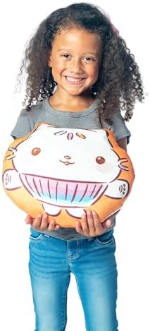 Northwest Gabby's Dollhouse Cakey Cat Cloud Pillow 12" – Plush Kids Stuffed Toy, Cute Cartoon Character, Soft Bedroom Decor, Gift for Girls & Boys