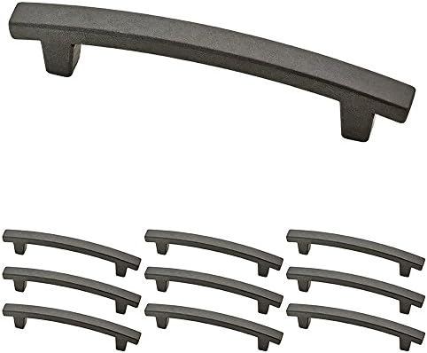 Franklin Brass (10-Pack) – Soft Iron Cabinet Handles, 4 Inch Hole Center, Pulls for Drawers, Kitchen Cabinet Door, Dressers | Pierce