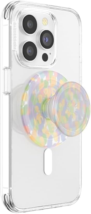 PopSockets Phone Grip for MagSafe, Magnetic Holder- Rainbow Glass | Removable, For Kindle / Android / iPhone, With Magnet, Rainbow, Colorful, Phone, Women