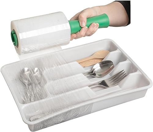 Duck Brand Stretch Wrap Roll, Clear, 5 inches by 1000 feet, 285849, Set of 4