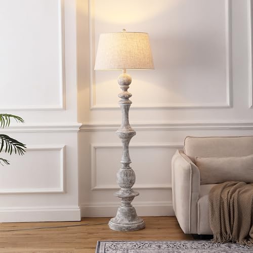 JONATHAN Y Taylor Candlestick Floor Lamp 67", Gray Wash