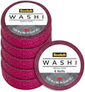 Scotch Expressions Glitter Washi Tape, Arts and Crafts Tape, .59 in x 196 in, Hot Pink Glitter, 6 Rolls