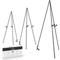 ARTEZA Display Stand, Pack of 3, 63-Inch Height, Black, Portable Easels for Trade Shows, Presentations, Art Displays