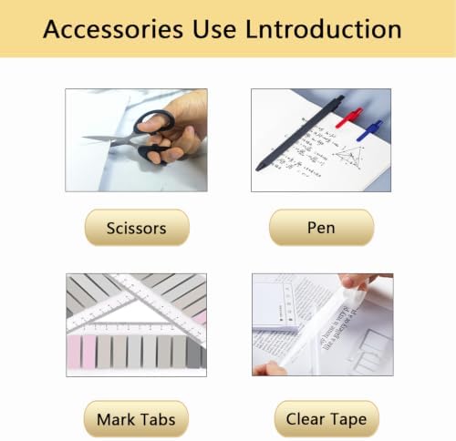 Office Supplies,Black Desk Accessories,Office Supplies Set,Stapler and Tape Dispenser Set,Scissors,Staple Remover,Binder Clips,Staples,Ballpoint Pen,Index Tabs with Ruler,Clear Tape.9pcs for Office