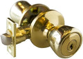 Design House Terrace Keyed Entry Door Knob, Polished Brass