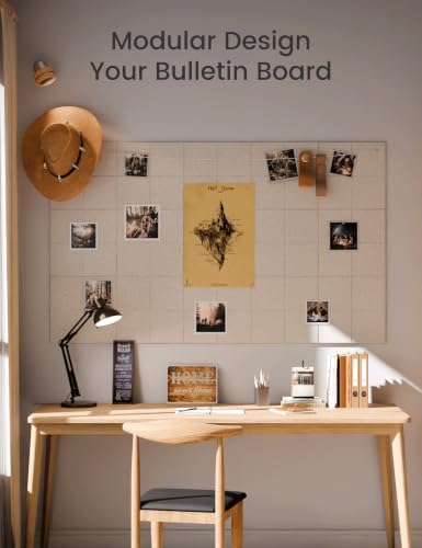 Fluxynara Felt Bulletin Board & Cork Board Alternative, Oatmeal