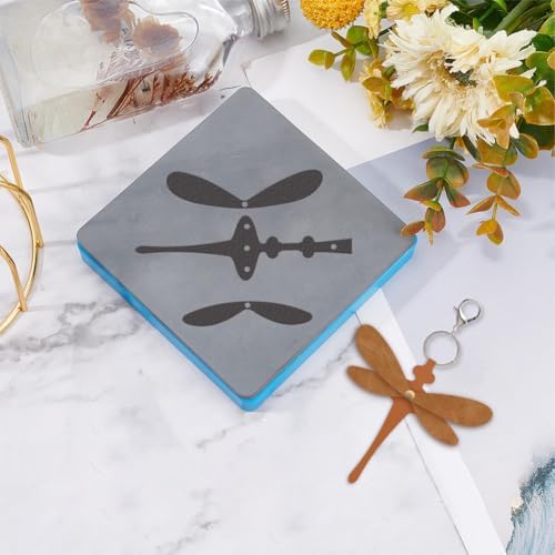 SUPERDANT Dragonfly Shape Leather Cutting Dies Leather Earrings Wooden Die Cutter Vintage Dragonfly Decorations Dies Leathers Dies for DIY Art Crafts for Bag Clothes Pendant Making