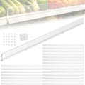 Nalwort 22 Pcs Retail Gondola Shelving Front Fence, Clear PET Shelf Fence with 1/4" Holes and Screws, Front Lips Barrier for Retail Store Display Rack, 1.5" H x 36" L