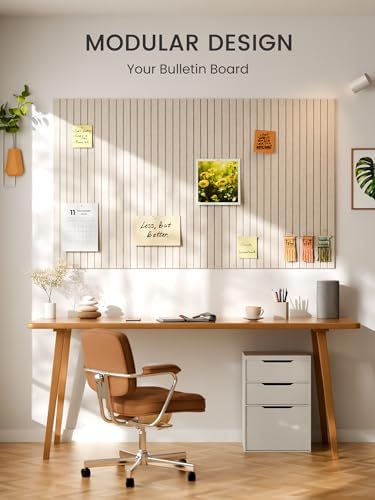 Bumusty 36"x 24" Large Felt Bulletin Board Tiles,Oatmeal