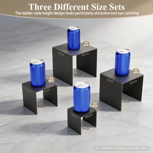 Display Stand & Risers, 8 Pcs Set Metal Rectangular Cupcake Stands