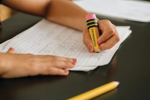 Ticonderoga Pencil Shaped Erasers, Yellow, 3 Count