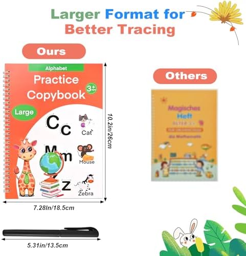 Goldge Magic Grooved Writing Practice for Kids 3-8 – 4 Handwriting Practice